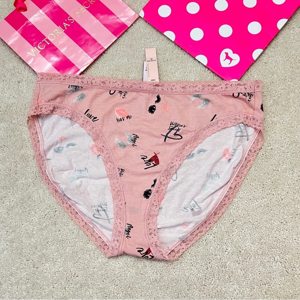 NWT Victoria’s Secret Pink “Kiss Me” modal Cotton High Leg Brief Panties VS XL - Picture 2 of 4